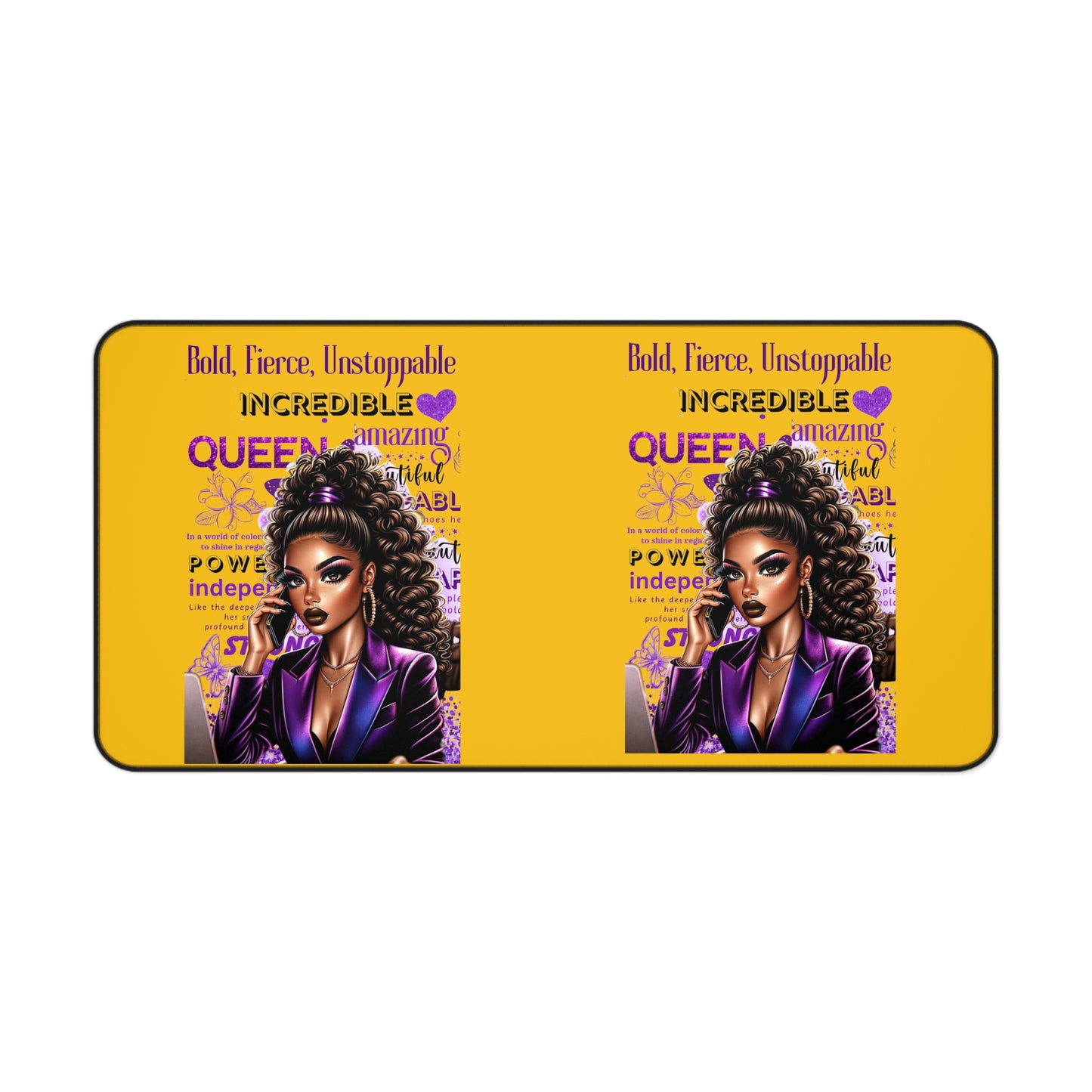 Bold & Fierce Desk Mat - Empowering Desk Accessory, Office Decor, Gift for Her, Inspirational Desk Stationery, Motivational Artwork