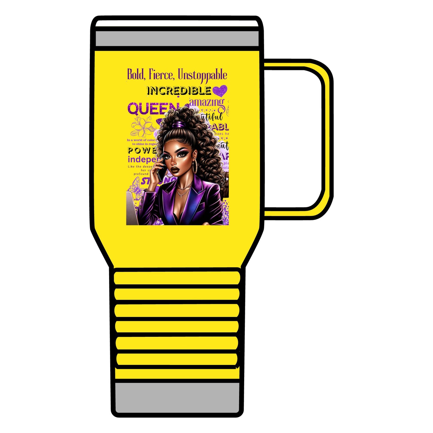 Bold & Fierce Travel Mug - 20oz Coffee Cup for Empowered Queens