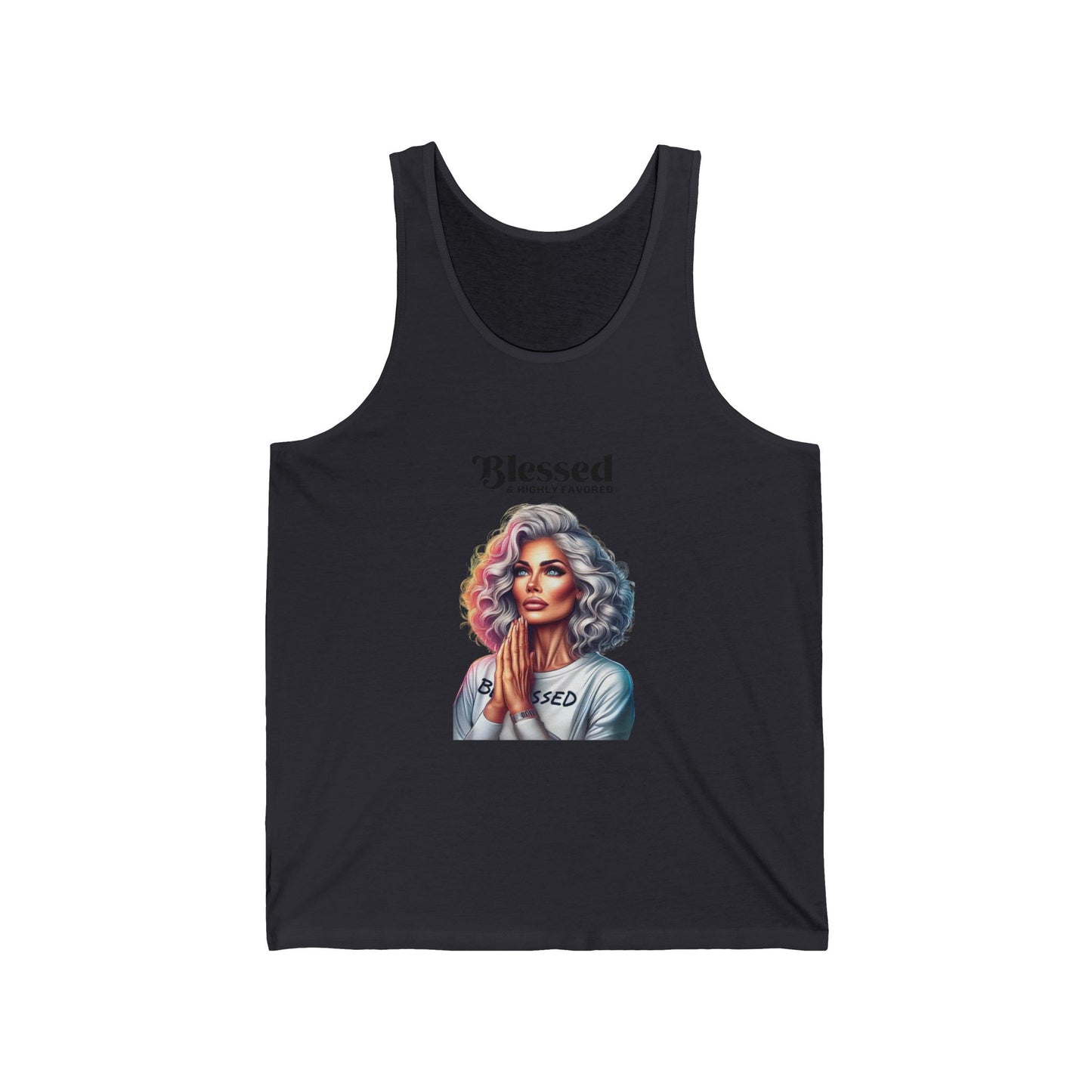 Blessed Unisex Jersey Tank - Inspirational Gift, Spiritual Wear, Summer Top, Positive Vibes, Casual Fashion
