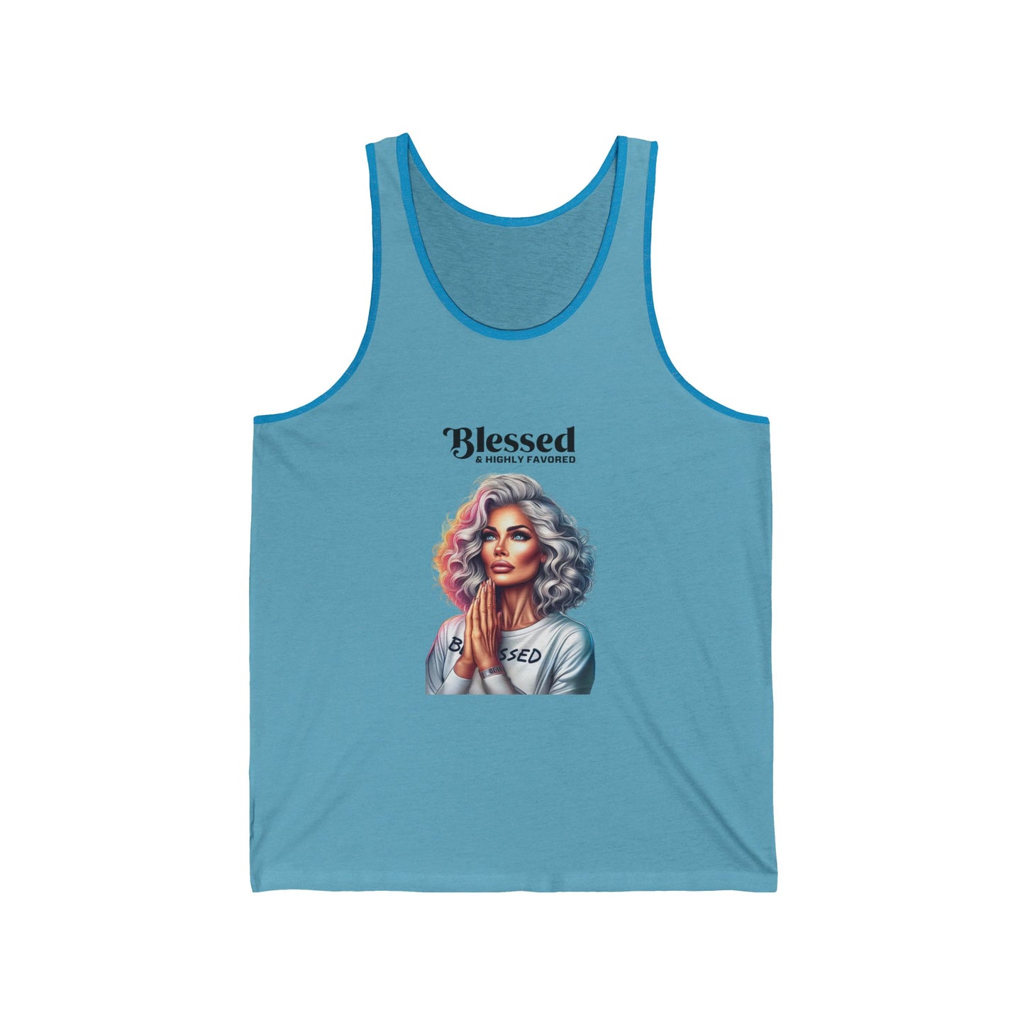 Blessed Unisex Jersey Tank - Inspirational Gift, Spiritual Wear, Summer Top, Positive Vibes, Casual Fashion
