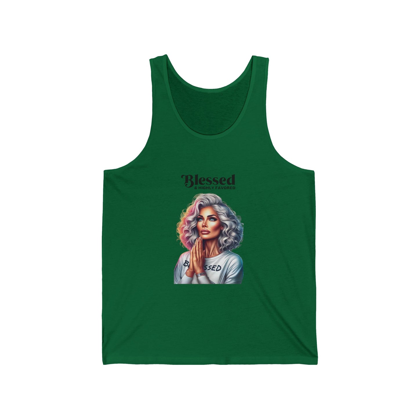 Blessed Unisex Jersey Tank - Inspirational Gift, Spiritual Wear, Summer Top, Positive Vibes, Casual Fashion