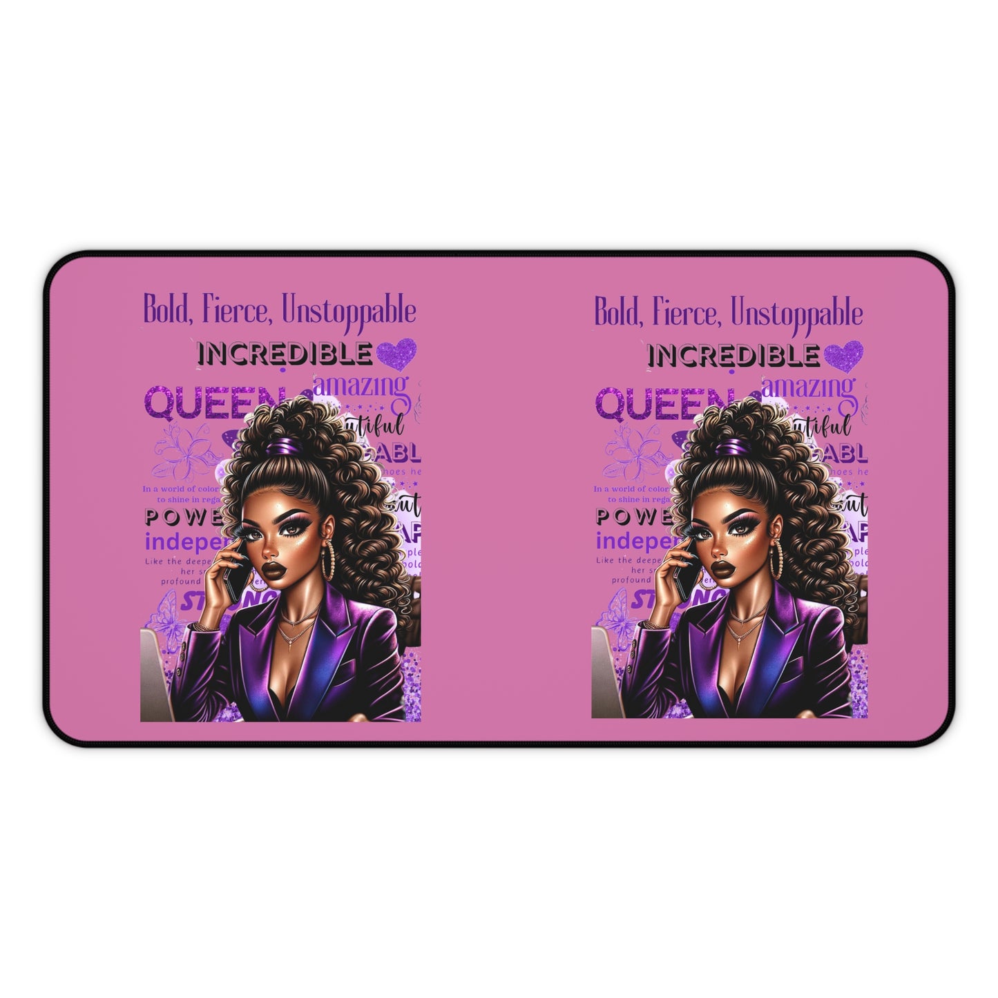 Bold & Fierce Desk Mat - Empowering Desk Accessory, Office Decor, Gift for Her, Inspirational Desk Stationery, Motivational Artwork