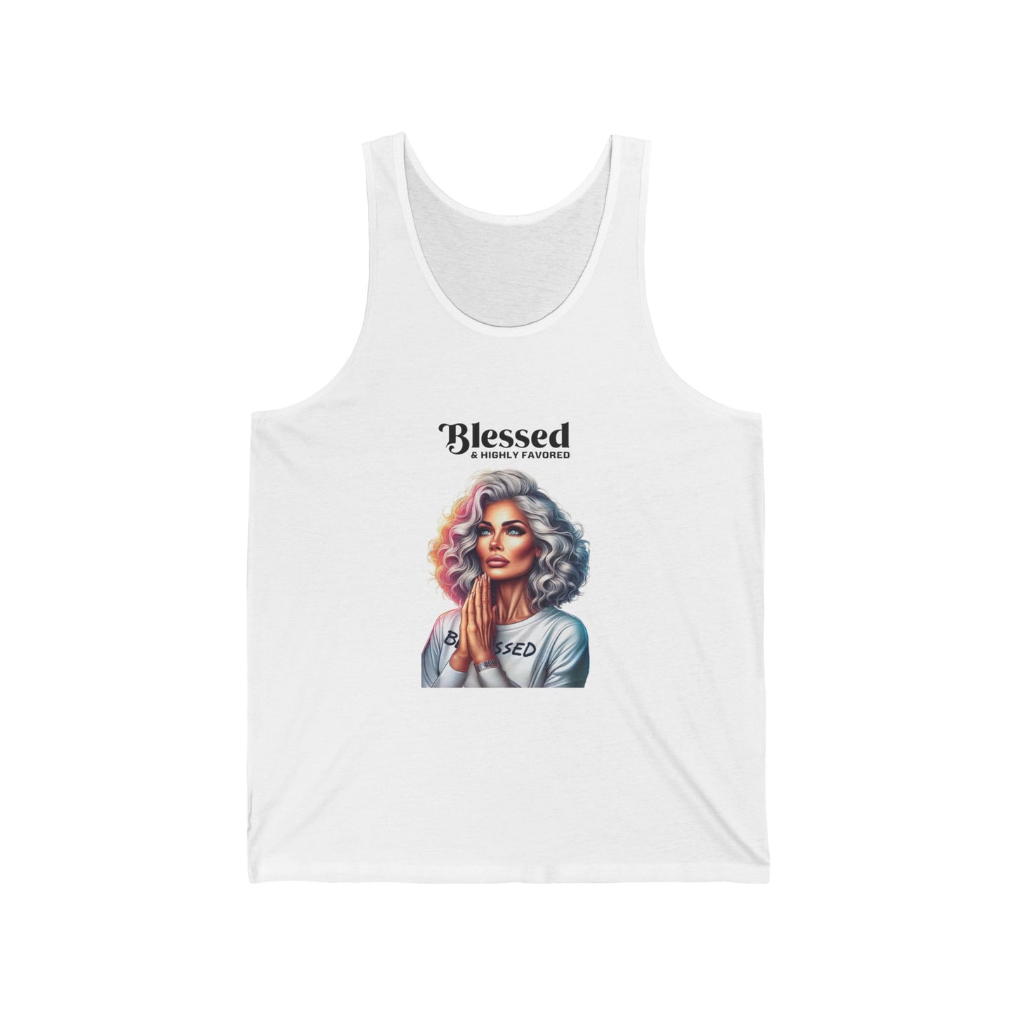 Blessed Unisex Jersey Tank - Inspirational Gift, Spiritual Wear, Summer Top, Positive Vibes, Casual Fashion