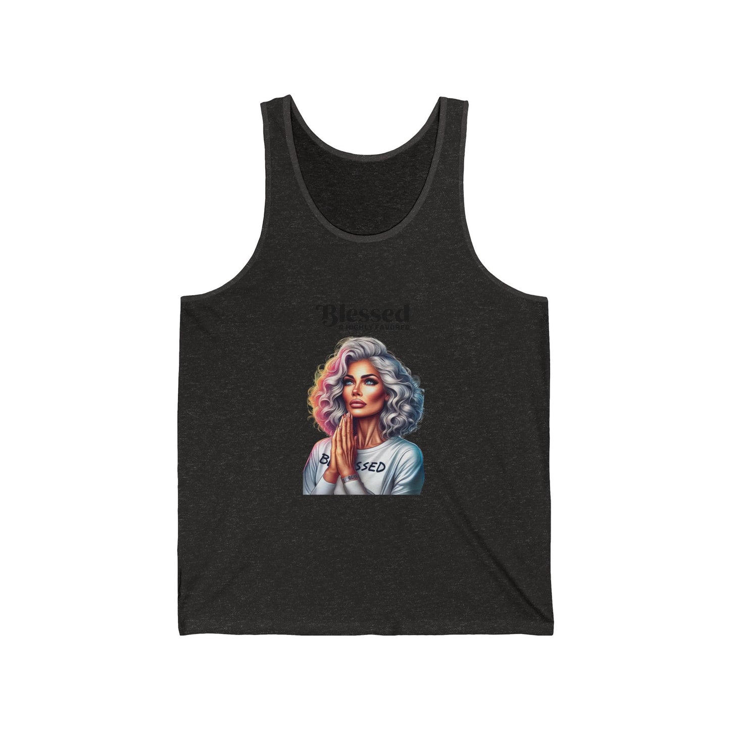 Blessed Unisex Jersey Tank - Inspirational Gift, Spiritual Wear, Summer Top, Positive Vibes, Casual Fashion