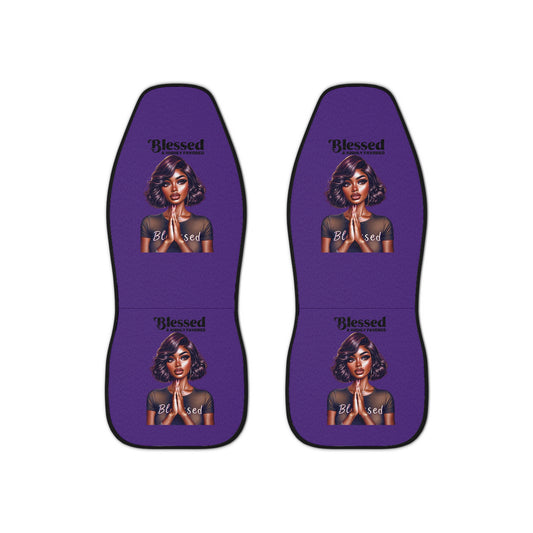 Blessed Car Seat Covers | Decorative Auto Accessories, Purple Seat Protectors, Blessing Gifts, Stylish Car Decor, Custom Car Interiors