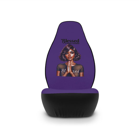 Blessed Car Seat Covers | Decorative Auto Accessories, Purple Seat Protectors, Blessing Gifts, Stylish Car Decor, Custom Car Interiors